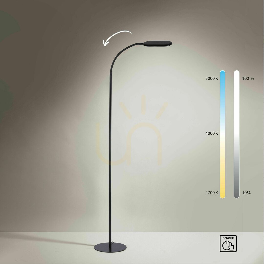 Kontrollera KELLY Golvlampa 14406-18 Svart 1xLED KELLY Golvlampa 14406-18 Svart 1xLED