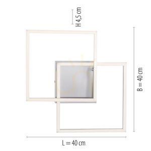 Plafond IVEN 14002-55 Silver 2xLED small 7