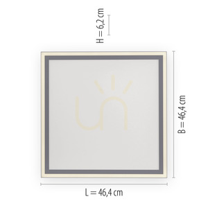 Plafond EDGING 14851-16 Vit 1xLED small 7