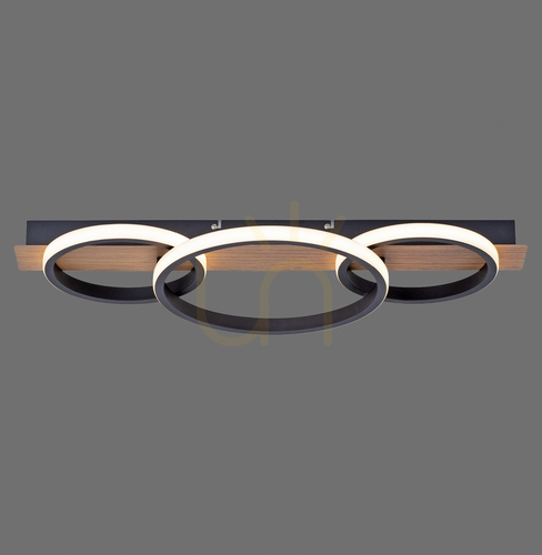 Kontrollera TROOPER Plafond 15616-78 Trä 1xLED