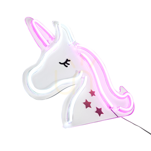 Paul Neuhaus NEON-UNICORN 85025-70 LED-vägglampa – enhörning, rosa och vit, 33 cm small 6