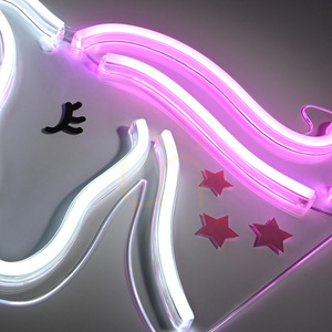 Paul Neuhaus NEON-UNICORN 85025-70 LED-vägglampa – enhörning, rosa och vit, 33 cm small 8