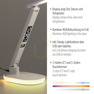 TINA Bordslampa 11018-16 Vit 2xLED 3 TINA Bordslampa 11018-16 Vit 2xLED small 3