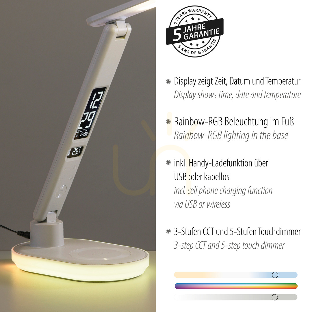 Visa TINA Bordslampa 11018-16 Vit 2xLED TINA Bordslampa 11018-16 Vit 2xLED