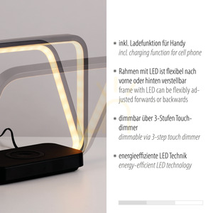 OMARI Bordslampa 11019-18 Svart 1xLED small 3