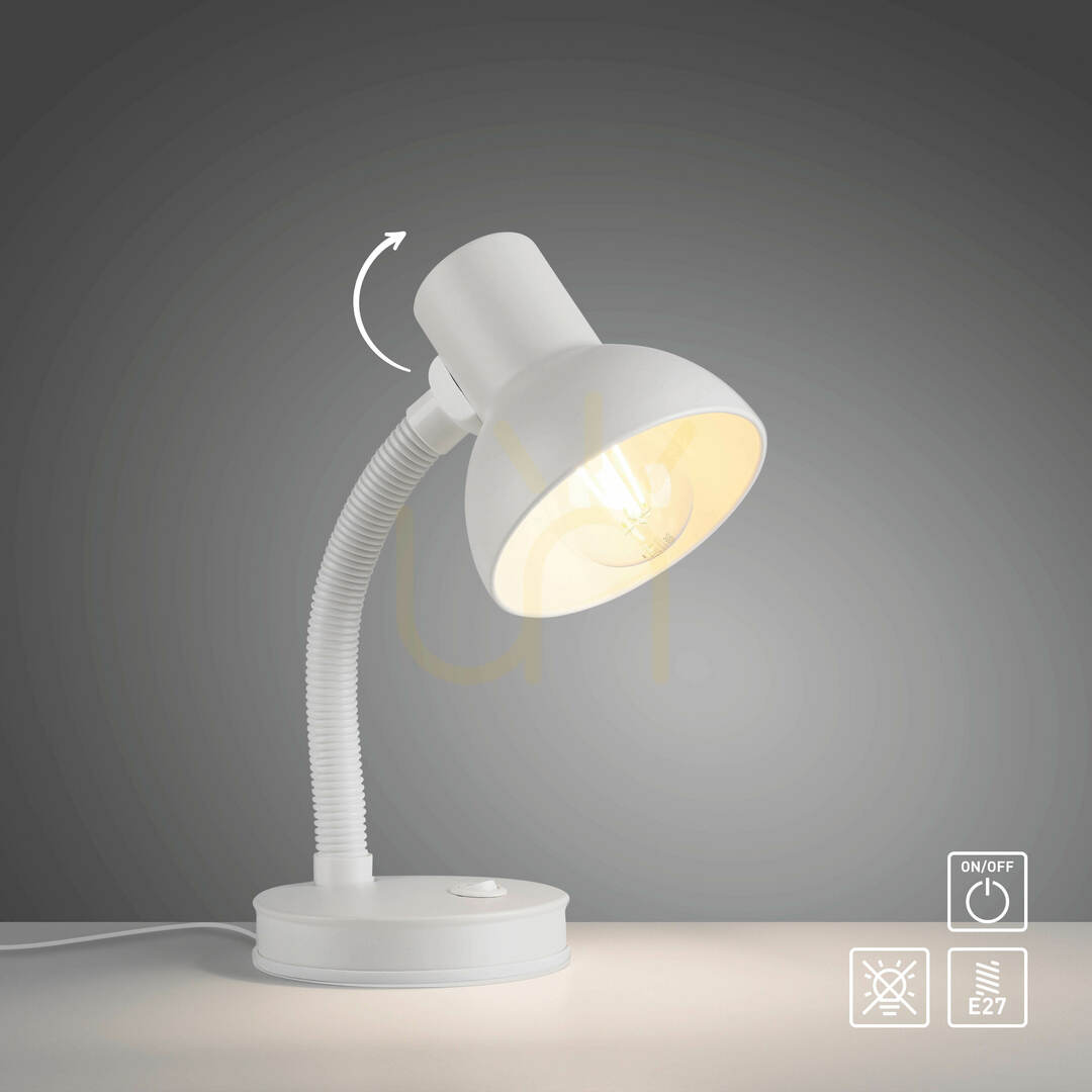 Utsikt FLEXI bordslampa 11080-16 vit 1xE27 FLEXI bordslampa 11080-16 vit 1xE27