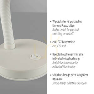 FLEXI bordslampa 11080-16 vit 1xE27 3 FLEXI bordslampa 11080-16 vit 1xE27 small 3