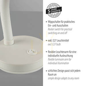 FLEXI bordslampa 11080-16 vit 1xE27 4 FLEXI bordslampa 11080-16 vit 1xE27 small 4
