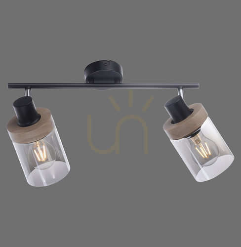 Kontrollera PASQUAL vägglampa 11312-18 Svart 2xE27