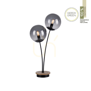 GREEN WIDOW Bordslampa 11390-79 Svart 2xE14. 1 GREEN WIDOW Bordslampa 11390-79 Svart 2xE14. small 1