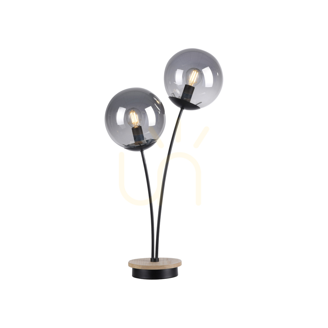 Utsikt GREEN WIDOW Bordslampa 11390-79 Svart 2xE14. GREEN WIDOW Bordslampa 11390-79 Svart 2xE14.