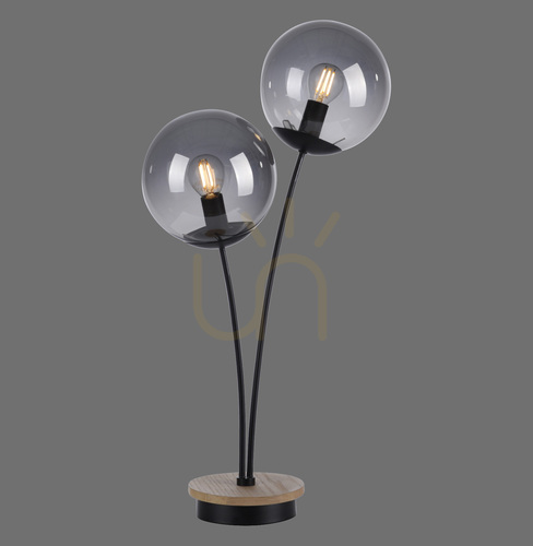 Kontrollera GREEN WIDOW Bordslampa 11390-79 Svart 2xE14.