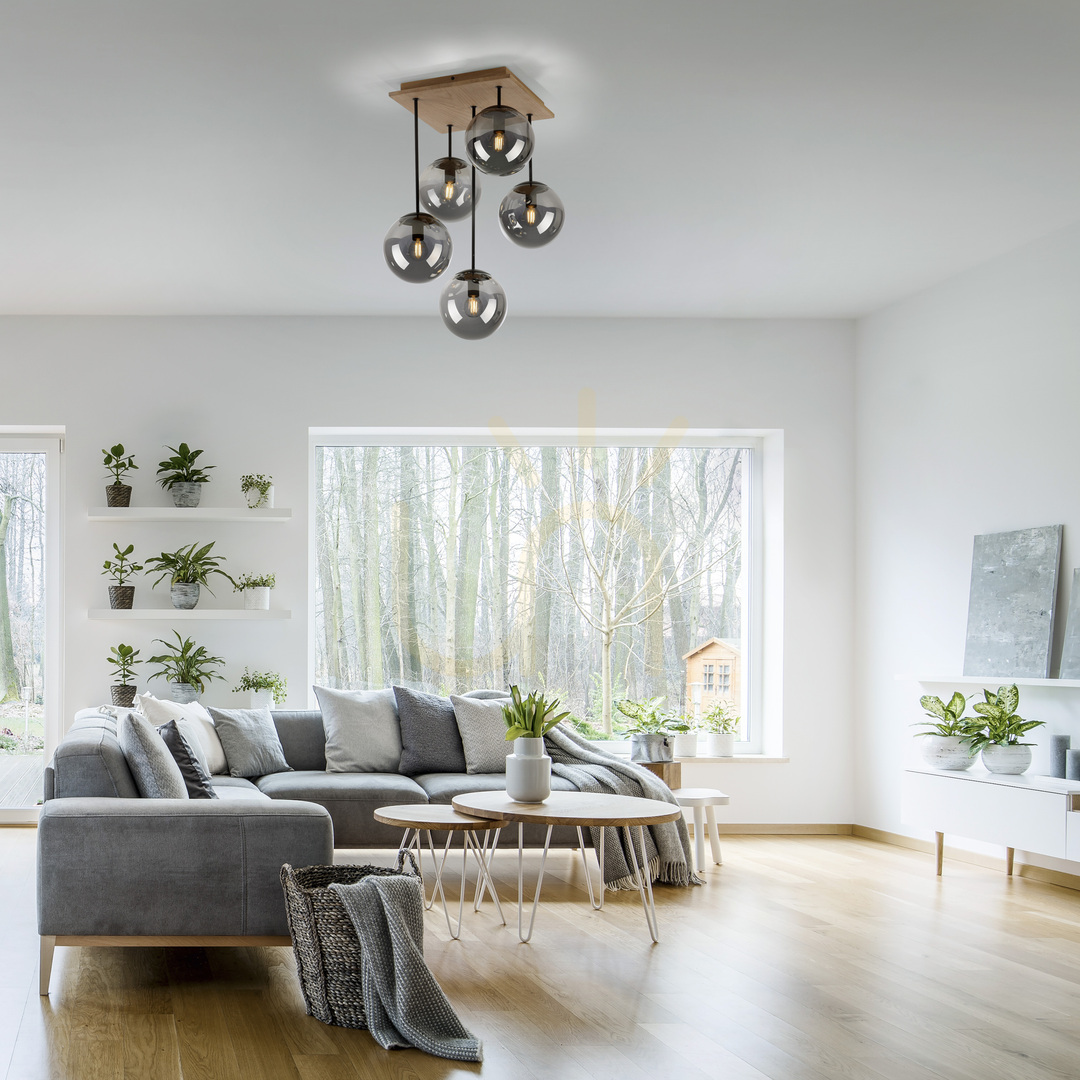 Förhandsvisning GREEN WIDOW Plafond 11395-79 Svart 5xE14 GREEN WIDOW Plafond 11395-79 Svart 5xE14