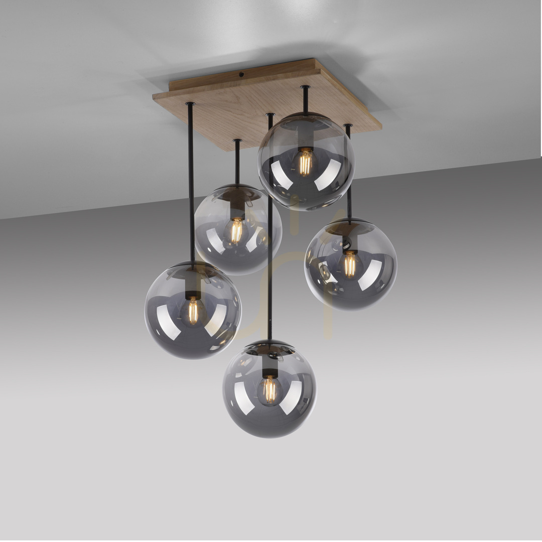 Visa GREEN WIDOW Plafond 11395-79 Svart 5xE14 GREEN WIDOW Plafond 11395-79 Svart 5xE14