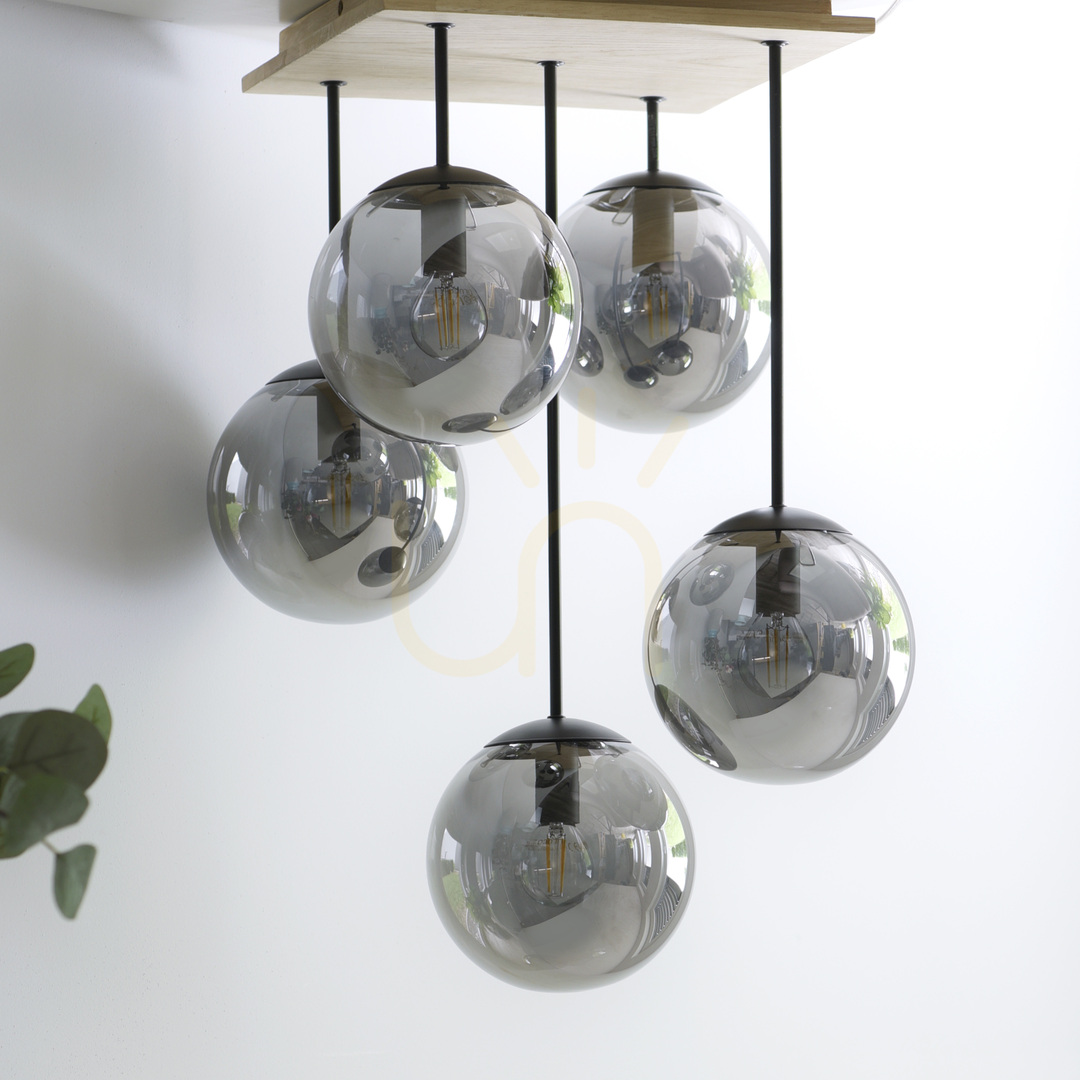 Display GREEN WIDOW Plafond 11395-79 Svart 5xE14 GREEN WIDOW Plafond 11395-79 Svart 5xE14