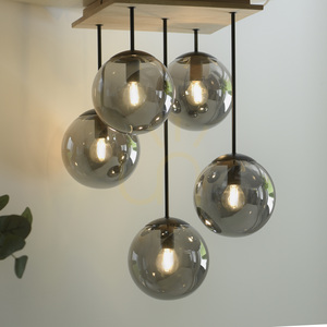 GREEN WIDOW Plafond 11395-79 Svart 5xE14 9 GREEN WIDOW Plafond 11395-79 Svart 5xE14 small 9