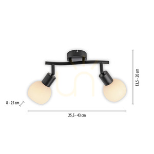 Plafond LOKI 12151-18 Svart 2xE14 small 8