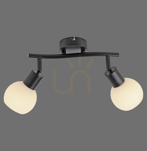 Kontrollera Plafond LOKI 12151-18 Svart 2xE14