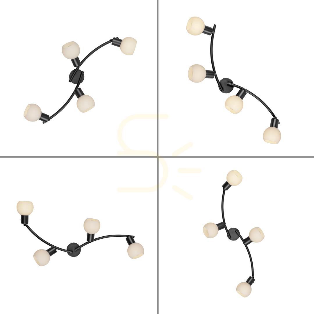 Display Plafond LOKI 12154-18 Svart 4xE14 Plafond LOKI 12154-18 Svart 4xE14