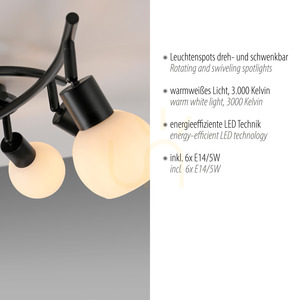 Plafond LOKI 12155-18 Svart 6xE14 small 3
