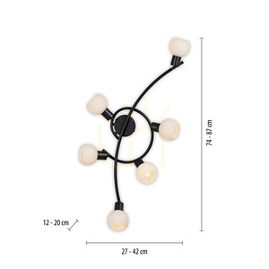 Plafond LOKI 12155-18 Svart 6xE14 small 8