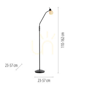 LOKI Golvlampa 12157-18 Svart 1xE14 small 8