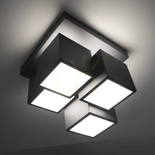 Kontrollera TETRIS Taklampa 14114-18 Svart 4xLED