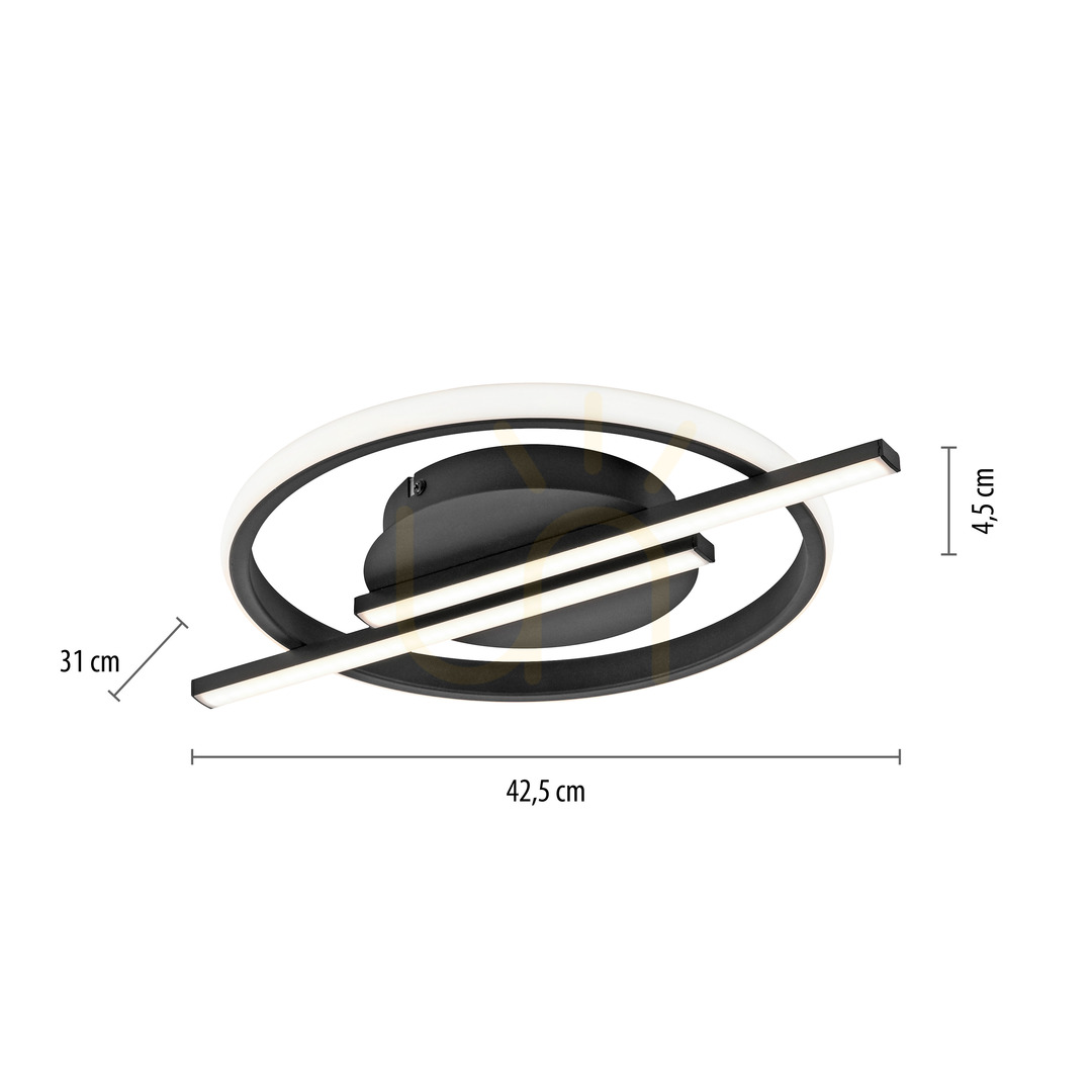 Display KORSA Plafond 14130-18 Svart 3xLED KORSA Plafond 14130-18 Svart 3xLED