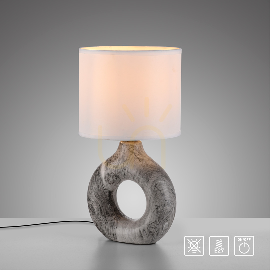 Förhandsvisning CARARA bordslampa 14193-15 grå 1xE27 CARARA bordslampa 14193-15 grå 1xE27