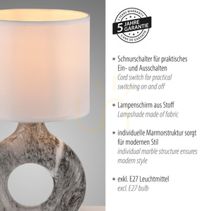 CARARA bordslampa 14193-15 grå 1xE27 4 CARARA bordslampa 14193-15 grå 1xE27 small 4