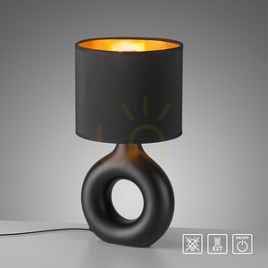 Zuma Line CARARA 14193-18 svart och guld bordslampa E27 small 11