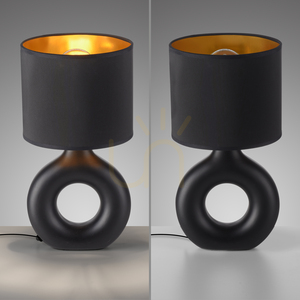 Zuma Line CARARA 14193-18 svart och guld bordslampa E27 small 12