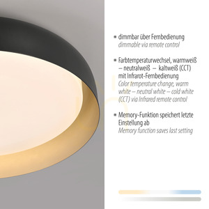 Plafond OSKO 14216-18 Svart 1xLED small 3