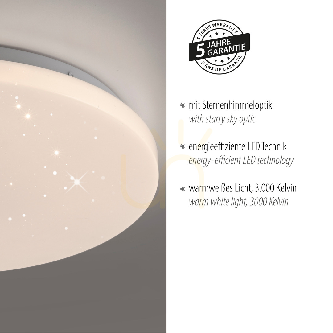 Visa Plafond URANUS 14276-16 Vit 1xLED Plafond URANUS 14276-16 Vit 1xLED