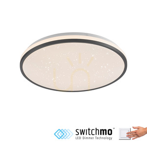JUST LIGHT KYLE 14294-18 svart LED-plafond Ø38 cm, Switchmo small 1
