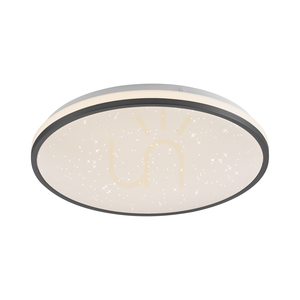 JUST LIGHT KYLE 14294-18 svart LED-plafond Ø38 cm, Switchmo small 14