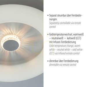 VERTIGO plafond 14383-16 Vit 1xLED small 3