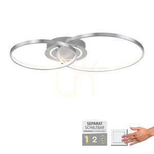 ASMINA Plafond 14540-95 Silver 3xLED small 1