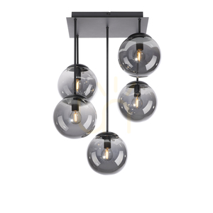 BIG WIDOW 14602-18 svart taklampa med 5 ljuspunkter, E14 small 13