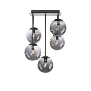 BIG WIDOW 14602-18 svart taklampa med 5 ljuspunkter, E14 small 14