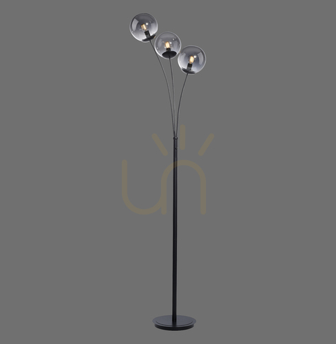 Kontrollera BIG WIDOW Golvlampa 14603-18 Svart 3xE14.