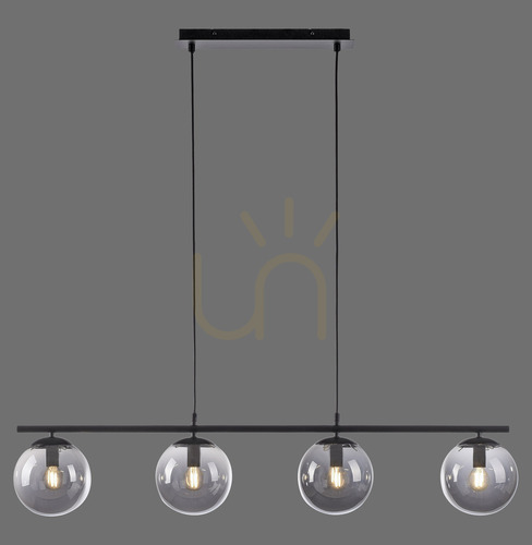 Kontrollera BIG WIDOW Taklampa 14604-18 Svart 4xE14.