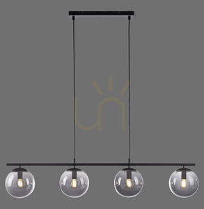 BIG WIDOW Taklampa 14604-18 Svart 4xE14. small 0
