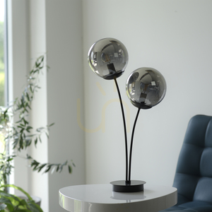 JUST LIGHT BIG WIDOW 14605-18 bordslampa, svart, rökglas, 2×E14 small 10