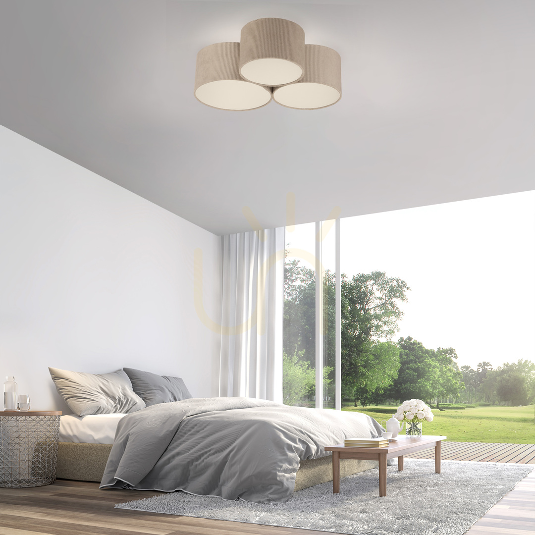 Förhandsvisning GREEN DURO Plafond 14890-39 Beige 3xE27 GREEN DURO Plafond 14890-39 Beige 3xE27