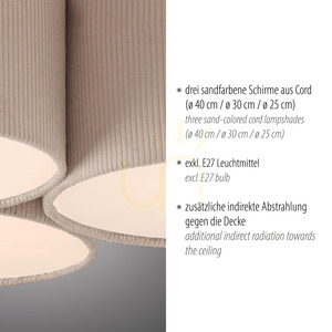 GREEN DURO Plafond 14890-39 Beige 3xE27 3 GREEN DURO Plafond 14890-39 Beige 3xE27 small 3