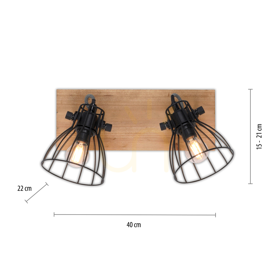 Förhandsvisning TARO Plafond 15118-18 Svart 2xE14 TARO Plafond 15118-18 Svart 2xE14