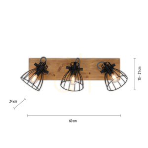 TARO Plafond 15119-18 Svart 3xE14 small 6