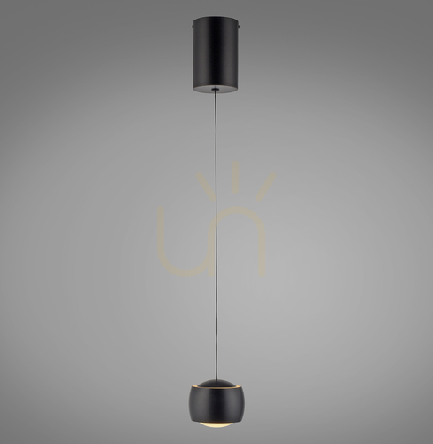 Kontrollera BALLINI Pendellampa 15260-18 Svart 1xLED