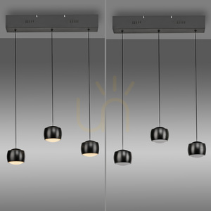 BALLINI Taklampa 15261-18 Svart 3xLED small 14